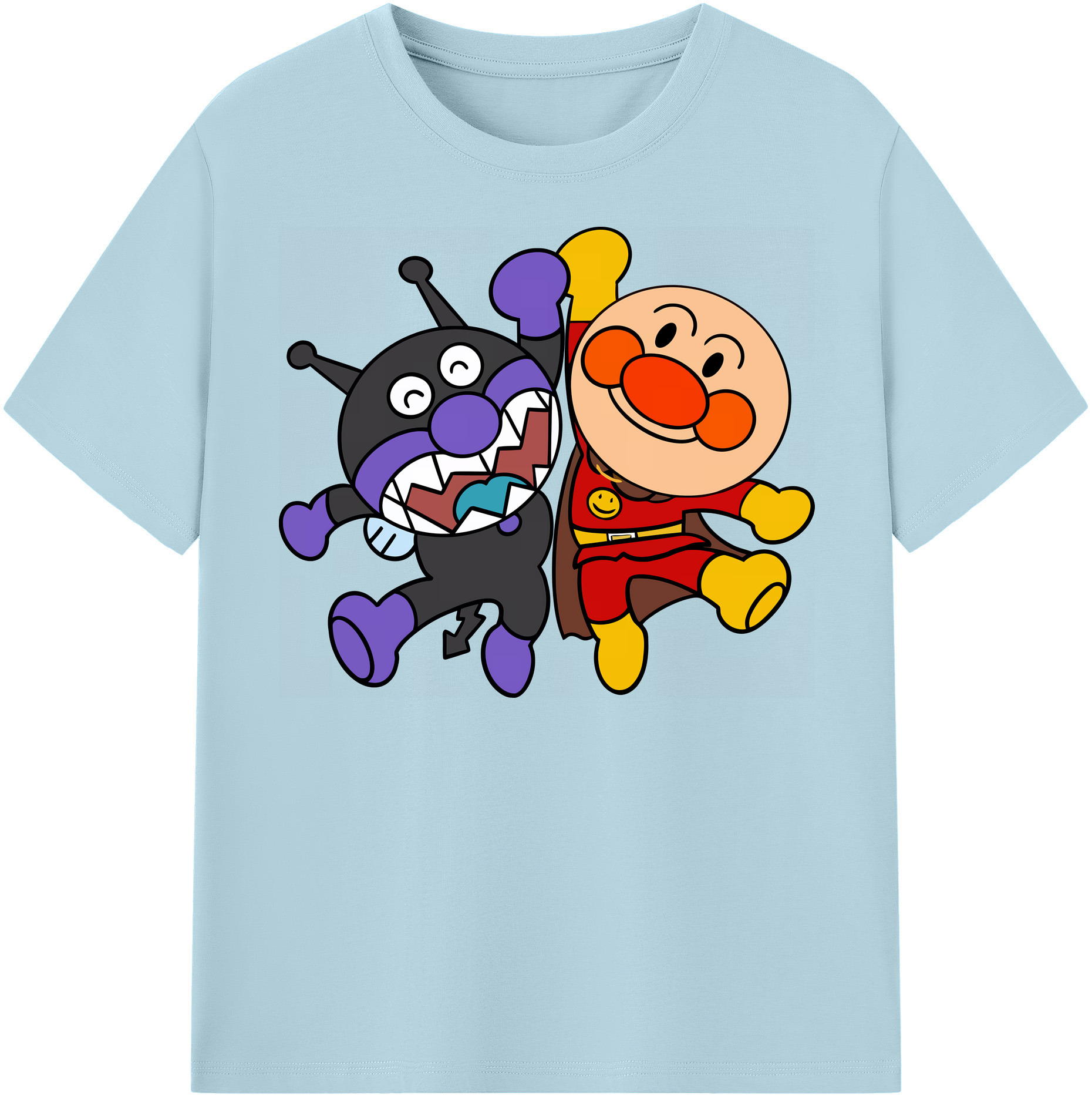 （画像用） アンパンマン Anpanman 綿100％半袖Tシャツ（フロントプリント）